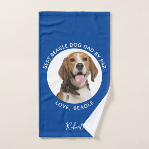 Beste hondenpapa bij lange na huisdier Beagle foto Handdoek