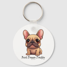 Beste Hondenpapa Franse Bulldog Huisdier Hond Dier Sleutelhanger