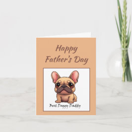 Beste Hondenpapa Franse Bulldog Vaderdag Feestdagen Kaart