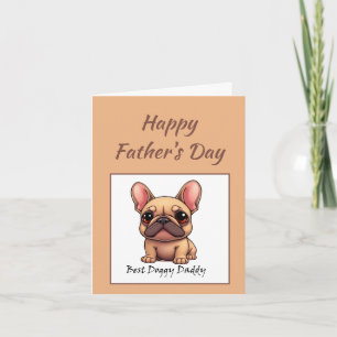 Beste Hondenpapa Franse Bulldog Vaderdag Feestdagen Kaart
