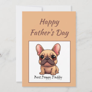 Beste Hondenpapa Franse Bulldog Vaderdag Kaart