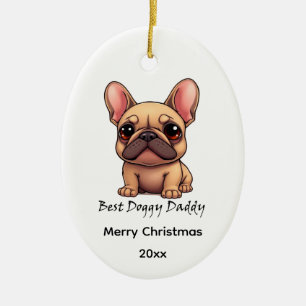 Beste Hondenpapa Frenchie Franse Bulldog Hond Dier Keramisch Ornament