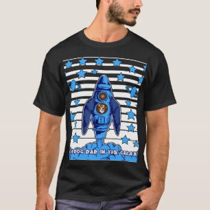 Beste hondenpapa in de galaxy ruimte raket grappig t-shirt