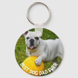Beste hondenpapa ooit Aangepaste foto sleutelhange Sleutelhanger
