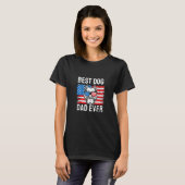 Beste hondenpapa ooit Pitbull 4 juli T-shirt (Voorkant volledig)