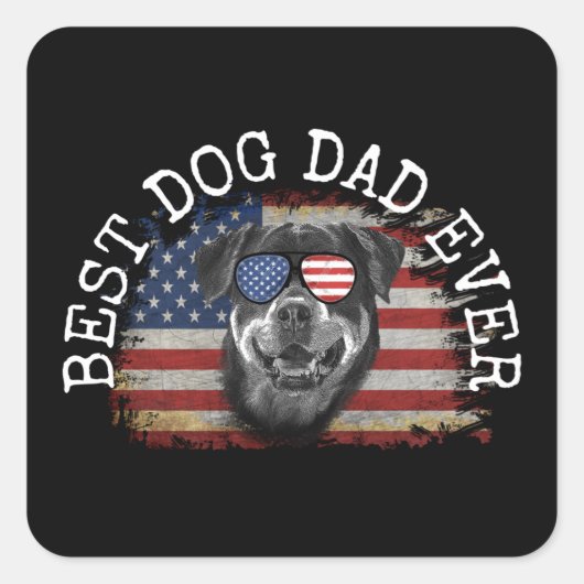 BESTE HONDENPAPA OOIT-Shirt Vierkante Sticker (Voorkant)