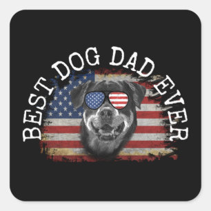 BESTE HONDENPAPA OOIT-Shirt  Vierkante Sticker