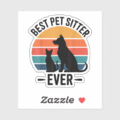 Beste hondensitter ooit grappig huisdier verzorgin sticker (Vel)