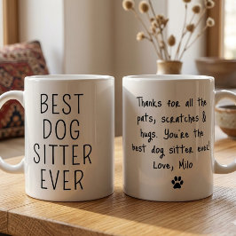 Beste hondensitter ooit hond uitlaten huisdier sit koffiemok