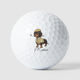 Beste hondenvader door Par Dachshund naam golfbal Golfballen