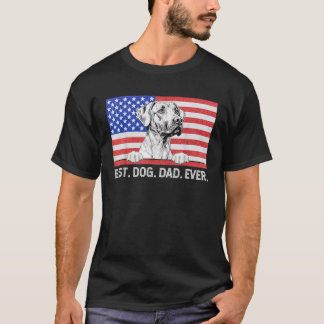 Beste hondenvader ooit Amerikaanse vlag Rhodesian T-shirt
