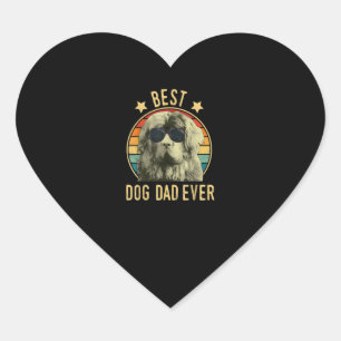 Beste hondenvader ooit   cadeau voor nieuwe stiere hart sticker