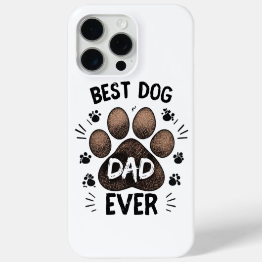 Beste hondenvader ooit – Cute Paw Print hondenlief Case-Mate iPhone Case (Achterkant)