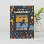 Beste hondenvader ooit flat Kaarten vaders dag ges (Staand voorkant)