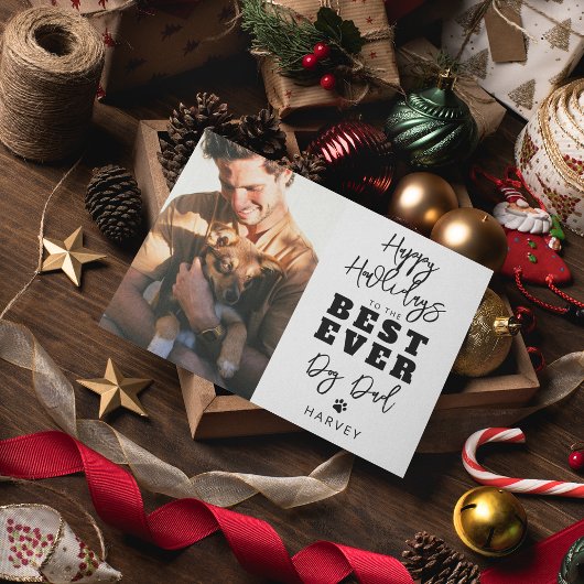 Beste hondenvader ooit | Foto Kerstkaart