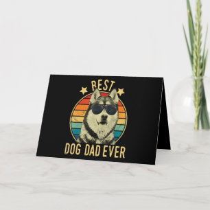 Beste hondenvader ooit   Gift for siberian husky d Feestdagen Kaart