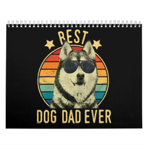 Beste hondenvader ooit   Gift for siberian husky d Kalender