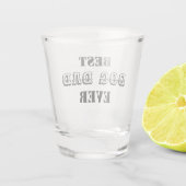 Beste hondenvader ooit grappig huisdier shot glas (Achterkant)