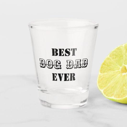 Beste hondenvader ooit grappig huisdier shot glas (Voorkant)