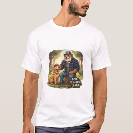 Beste hondenvader ooit – Grappig shirt voor HONDEN (Voorkant)