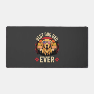 Beste hondenvader ooit Retro Golden Retriever Bureaumat