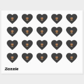 Beste hondenvader ooit Retro Golden Retriever Hart Sticker (Vel)