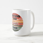 Beste hondenvader ooit - Retro Paw Bump Mok (Voorkant rechts)