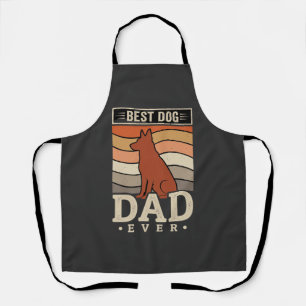 Beste hondenvader ooit Retro silhouet Schort