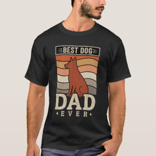 Beste hondenvader ooit Retro silhouet T-shirt