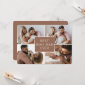 Beste hondenvader ooit Vaderdag Flat Photo Collage Kaart (Voorkant / Achterkant in situ)