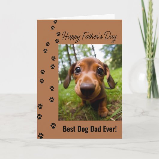 Beste hondenvader ooit Vaderdag hond foto Kaart (Voorkant)