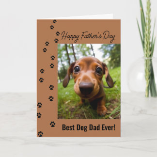 Beste hondenvader ooit Vaderdag hond foto Kaart