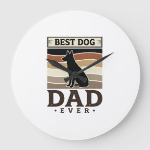 Beste hondenvader ooit vintage ontwerp voor honden grote klok