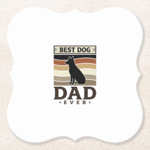 Beste hondenvader ooit vintage ontwerp voor honden kartonnen onderzetters