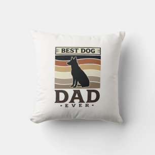 Beste hondenvader ooit vintage ontwerp voor honden kussen