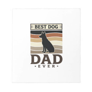 Beste hondenvader ooit vintage ontwerp voor honden notitieblok