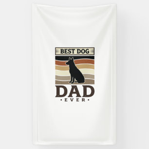 Beste hondenvader ooit vintage ontwerp voor honden spandoek