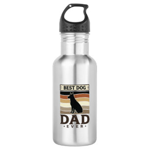 Beste hondenvader ooit vintage ontwerp voor honden waterfles 