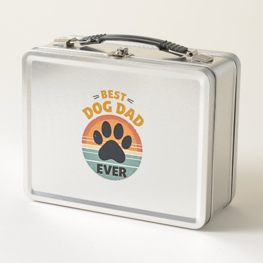 Beste hondenvader ooit vintage retro poot zonsonde (Voorkant)