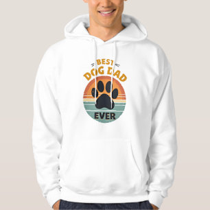 Beste hondenvader ooit vintage retro poot zonsonde hoodie