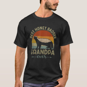 Beste Honey Badger Opa Ooit Retro Graphic Vader T-shirt
