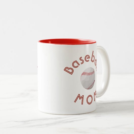 Beste "honkbal moeder" ooit! Moederdag Tweekleurige Koffiemok (Voorkant rechts)