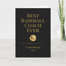 Beste Honkbalcoach Ooit Elegant Zwarte Gouden Cade