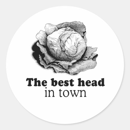 BESTE HOOFD IN DE STAD RONDE STICKER (Voorkant)