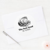 BESTE HOOFD IN DE STAD RONDE STICKER (Envelop)