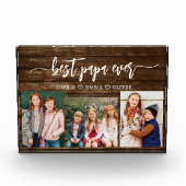 Beste Hout Papa Opa Kleinkinderen Foto Collage (Voorkant)