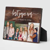 Beste Hout Papa Opa Kleinkinderen Foto Collage Fotoplaat (Zijkant)