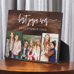Beste Hout Papa Opa Kleinkinderen Foto Collage Fotoplaat<br><div class="desc">Leg de liefde tussen Papa en zijn kleinkinderen vast met onze opa Opa Kleinkinderen Fotocollage Plaque. Deze gepersonaliseerde plaquette heeft een hartverwarmende fotocollage, prachtig met gekoesterde momenten die Papa en zijn geliefde kleinkinderen delen. Rondom de foto's is de vertederende titel "Poppy", die een speciale touch aan het ontwerp toevoegt. Gemaakt...</div>