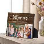 Beste Hout Papa Opa Kleinkinderen Foto Collage Fotoplaat<br><div class="desc">Leg de liefde tussen Papa en zijn kleinkinderen vast met onze opa Opa Kleinkinderen Fotocollage Plaque. Deze gepersonaliseerde plaquette heeft een hartverwarmende fotocollage, prachtig met gekoesterde momenten die Papa en zijn geliefde kleinkinderen delen. Rondom de foto's is de vertederende titel "Poppy", die een speciale touch aan het ontwerp toevoegt. Gemaakt...</div>