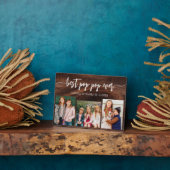 Beste Hout Pop Pop Opa Fotocollage Fotoplaat (Zijkant)